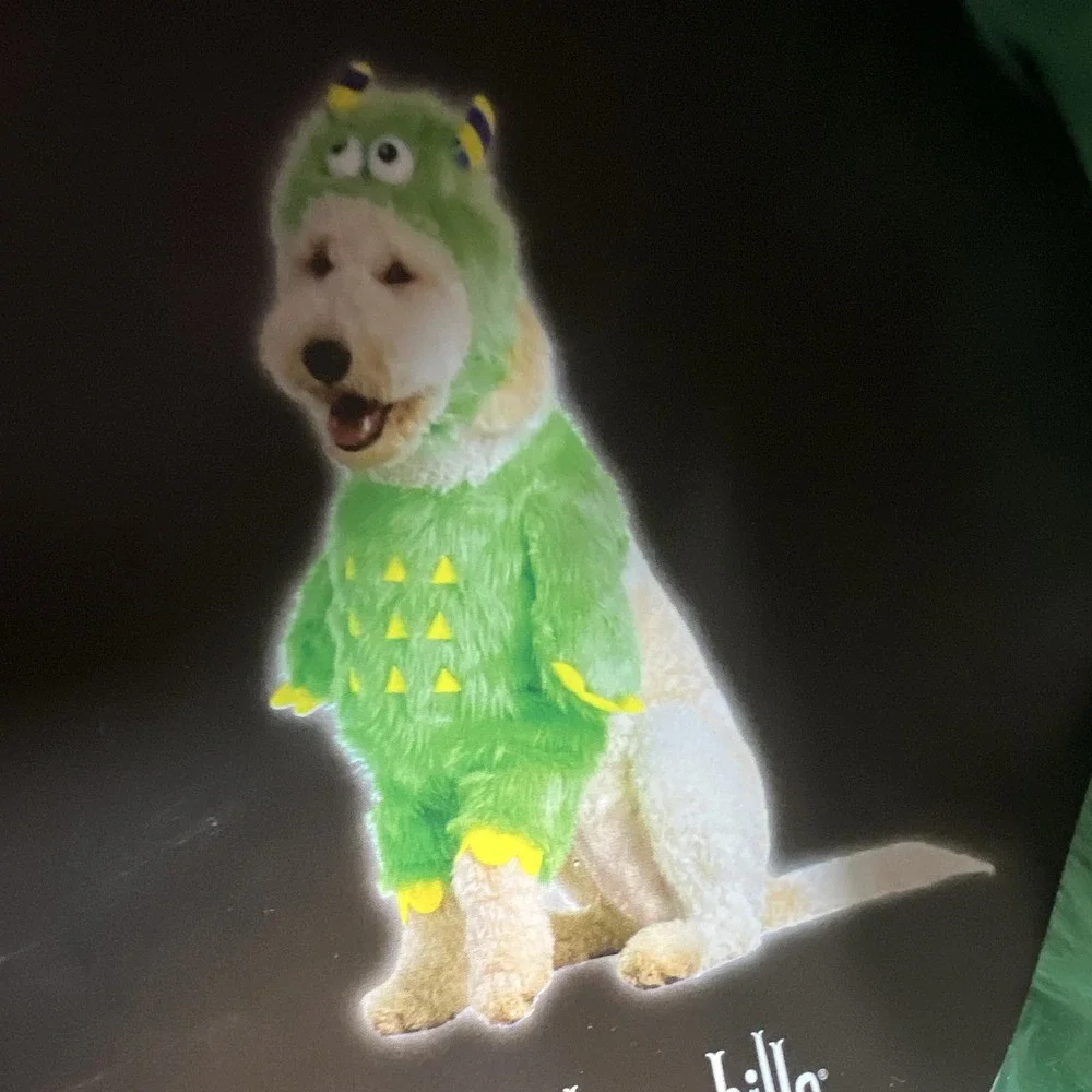 Green & Yellow Monster Dog Costume Outfit - Monster Costume for Dogs